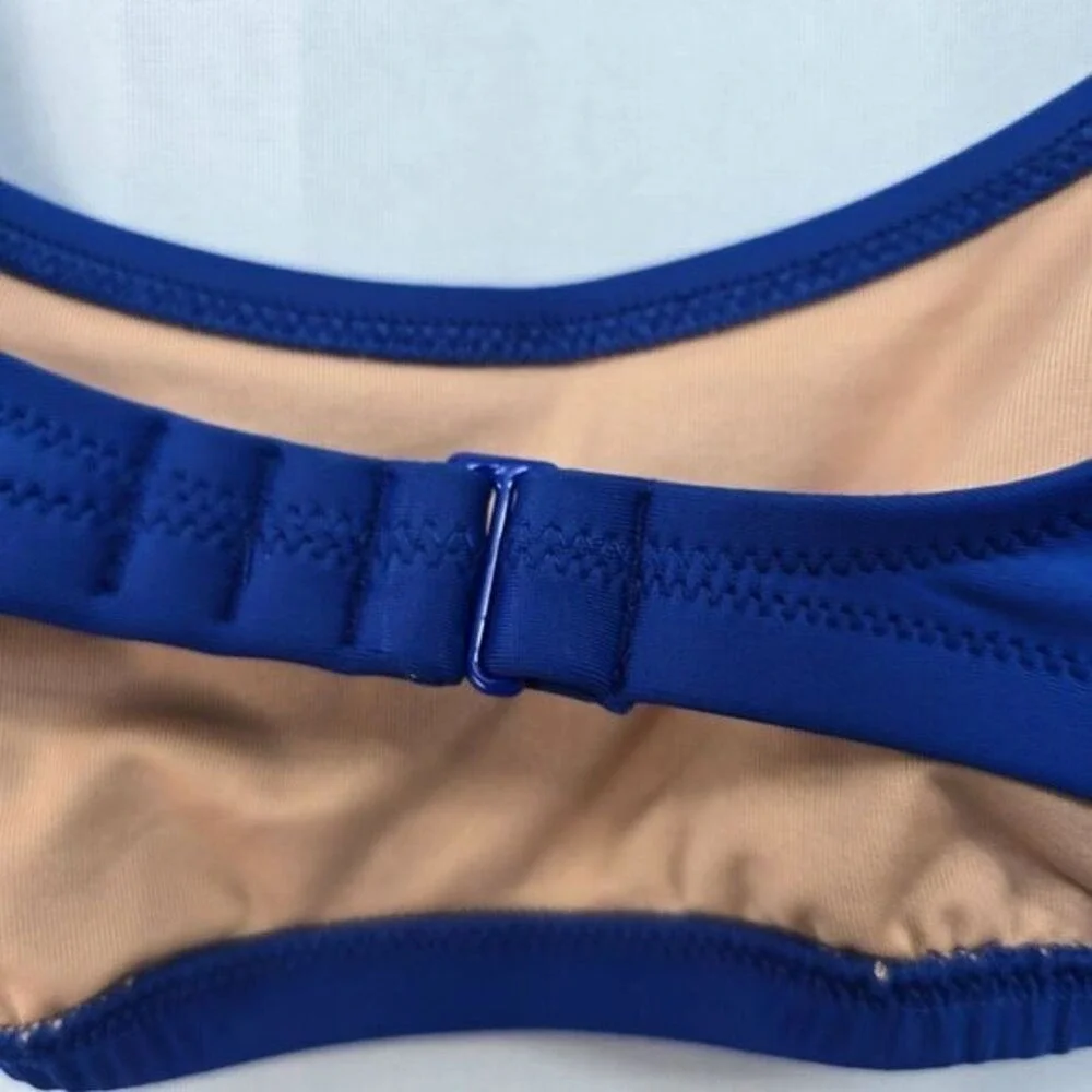 J.Crew Women Royal Blue‎ Scoop Neck Bikini Top BX611 HVI Size Medium NWT